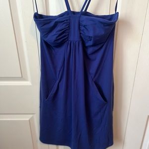 Susana Monaco Halter Neck Mini Dress with pockets